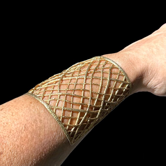 🌺Alexis Bittar Gold Lattice Cuff Bracelet - Picture 3 of 8